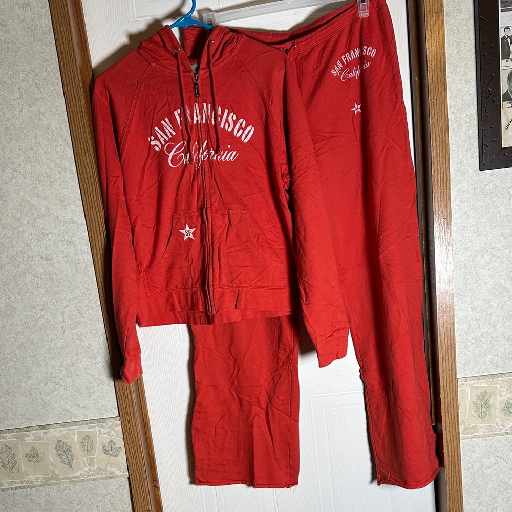Red Track Pants & Joggers Set